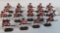 Lot (19) British Red Coat Lead Soldiers Heavy 2.5