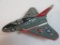 Antique Japan Tin Friction Douglass Sky Ray Fighter Jet