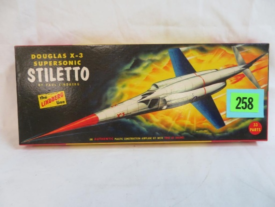 Vintage Original Lindberg Douglas X-3 Stiletto Model Kit