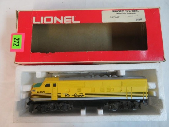 Vintage Lionel #6-8465 Rio Grande F3 Diesel Dummy Unit