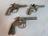 (3) Antique Cast Iron Cap Guns Jax, Echo, Etc