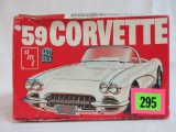 Vintage AMT 59 Corvette Model Kit 1/25 Scale Unbuilt MIB
