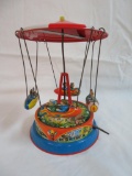Vintage West Germany Tin Wind-Up Sky-Ride Carousel