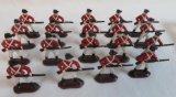 Lot (19) British Red Coat Lead Soldiers Heavy 2.5