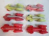 Lot (6) Vintage 1949 Renwal Speed King Plastic Racers 4.5