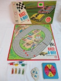 Vintage 1973 Milton Bradley Race-A-Way Board Game Complete Stock Car