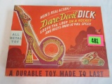 Rare Antique Dare-Devil Dick Tin Racer/ Stunt Set MIB