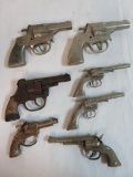 Lot (7) Antique Cap Guns incl. Trooper, Pal, Cast Iron, etc