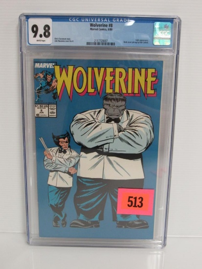 Wolverine #8 (1989) Classic Grey Hulk Cover CGC 9.8