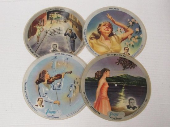 Lot (4) Original Vintage Vogue Record Picture Discs