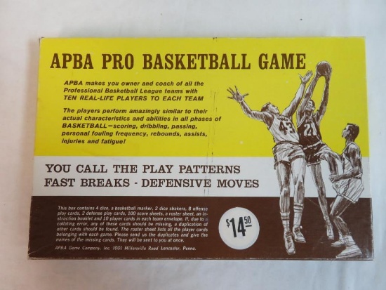 Vintage 1960's APBA Basketball Game