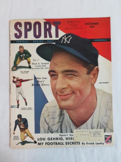 1948 SPORT Magazine with Lou Gehrig Cover