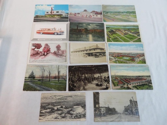 Estate found Collection of Antique & Vintage Automobile Related Postcards Inc. Auto Factories+