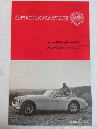 Original 1962 Austin Healey Sprite MKII Dealer Sales Brochure