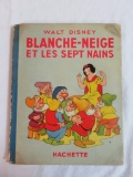 1954 Walt Disney's Snow White and The Seven Dwarfs Illustrated Book in French w/ Dust Jacket
