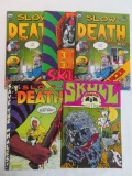 Lot (5) Vintage Underground Comics Slow Death, Skull