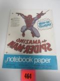 Vintage 1975 Amazing Spider-Man Notebook Paper w/ Iron on Transfer