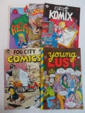 Lot (5) Vintage Underground Comics Kurtz Komix, Fog City+