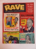 Vintage 1958 Rave Magazine with Jayne Mansfield Pin-Up Photos.