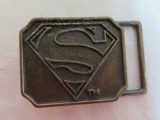 Vintage 1976 Superman Metal Belt Buckle