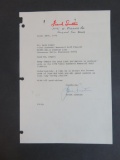 Outstanding Frank Sinatra Signed Letter to Bart Starr