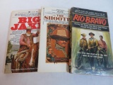 (3) Vintage Western Paperbacks/ All John Wayne Movies