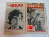 Lot of (2) Vintage 1960's Radio Station Newspapers w/ Mick Jagger& Jackson Family Covers