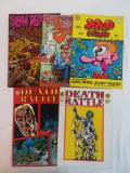 Lot (5) Vintage Underground Comics Death Rattle, Slow Death, Zap