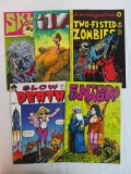 Lot (5) Vintage Underground Comics Slow Death, Skull, Fantogor