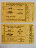 (2) Vintage 1975 Muhammed Ali vs. Chuck Wepner Boxing Tickets