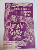 Vintage 1954 Jungle Gents Bowrey Boys Movie Press Book