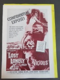 (2) Vintage Movie Press Books Lost Lonely & Vicious, My world dies screaming