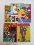 Lot (5) Vintage Underground Comics Bijou, Cheech Wizard, Junkwaffel