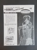 Vintage Original 1968 Aurora Lost in Space Robot Model Kit Instructions