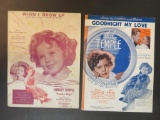 (2) Antique Shirley Temple Sheet Music