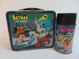 Vintage 1966 Batman & Robin Metal Lunchbox & Thermos