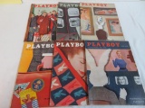 Lot (6) 1956 Playboy Magazines (No Centerfolds)