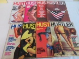 Lot (8) Vintage 1970's Hustler Men's Pin-Up Magazines