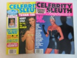 (2) Vintage 1980's/90's Celebrity Sleuth Magazines Dolly Parton Brigitte Nielsen