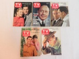 Lot (5) 1950's/60's TV Guide Magazine Dragnet, Jack Benny+