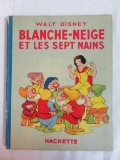 Vintage 1954 Walt Disney's Snow White and The Seven Dwarfs Illustrated Book in French