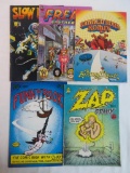 Lot (5) Vintage Underground Comics Funnybook, Kanned Corn, Zap+