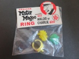 Vintage 1960's Mister Magoo Plastic Ring Sealed MIP