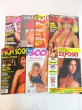 Lot (7) Vintage 1980's Men's Pin-up Magazines/ Nude Celebrities