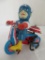 Rare Vintage 1968 Marx Captain America Tin Wind-Up Tricycle