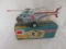 Rare Antique TN Japan Tin Friction Air Force Helicopter w/ Piston Action MIB