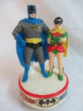 Vintage 1978 Batman & Robin Ceramic Music Box