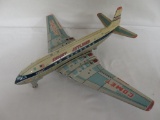 Vintage Yonezawa Japan Tin Friction De Haviland Comet Jetliner Airplane