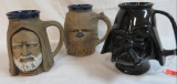 Rare Vintage 1977 Star Wars Rumph Mug Set (3)