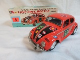 Vintage Taiyo Japan Tin Battery Op Volkswagen Love Beetle MIB 10